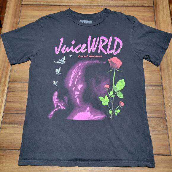 Juice Wrld Black Unisex Tee "Lucid Dreams" - Size Large - Picture 1 of 4